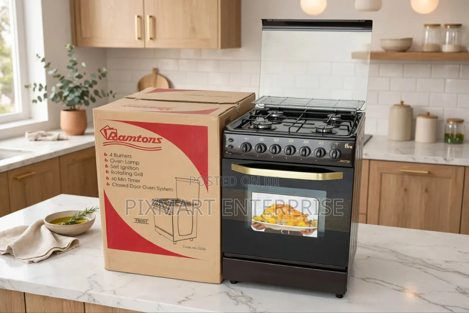 Buy Ramtons 55x60 Full Gas Standing Cooker in Kenya