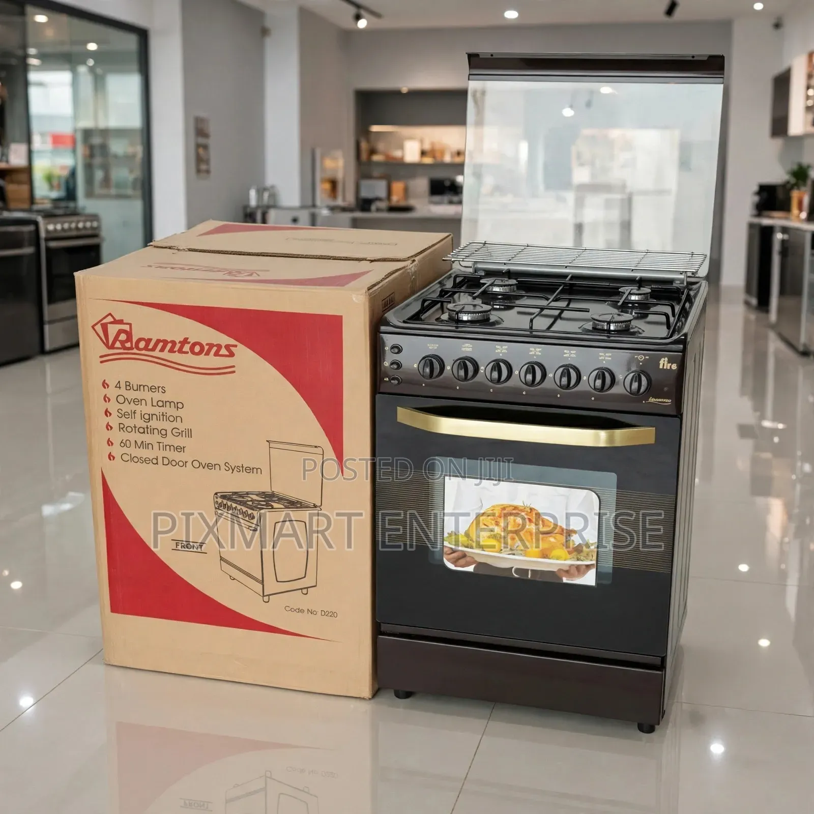 Affordable Ramtons 55x60 Full Gas Standing Kitchen Cooker