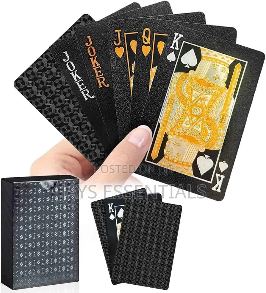 Themed Plastic Poker Cards (Black , Red , Gold , Red , Dollar)