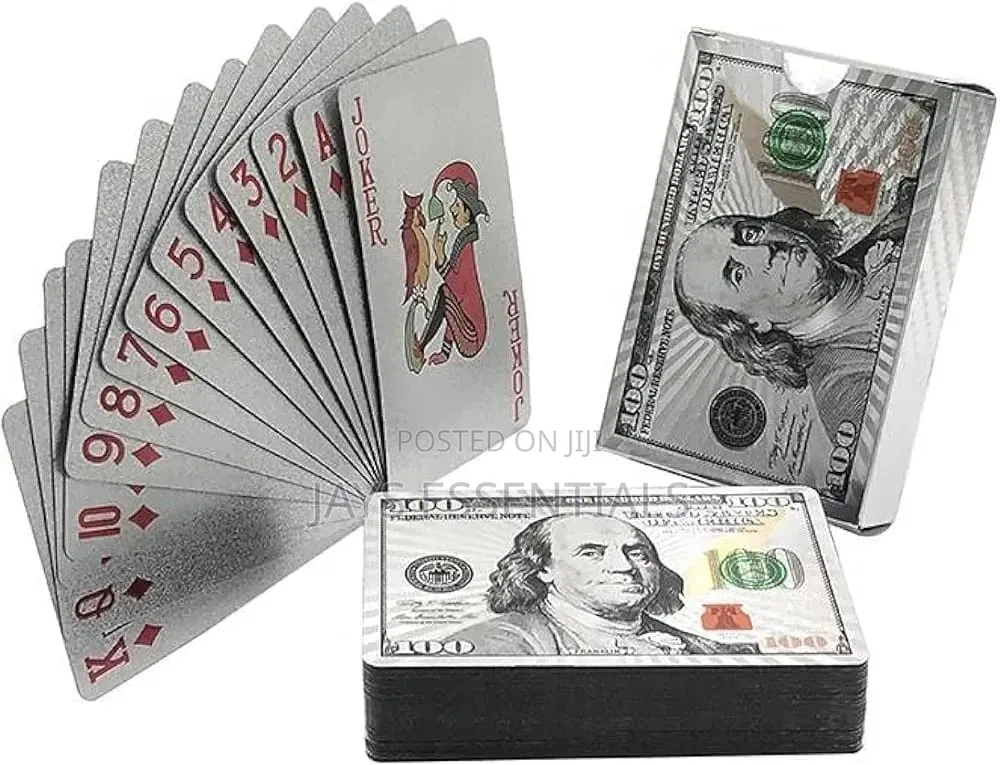 Themed Plastic Poker Cards (Black , Red , Gold , Red , Dollar)