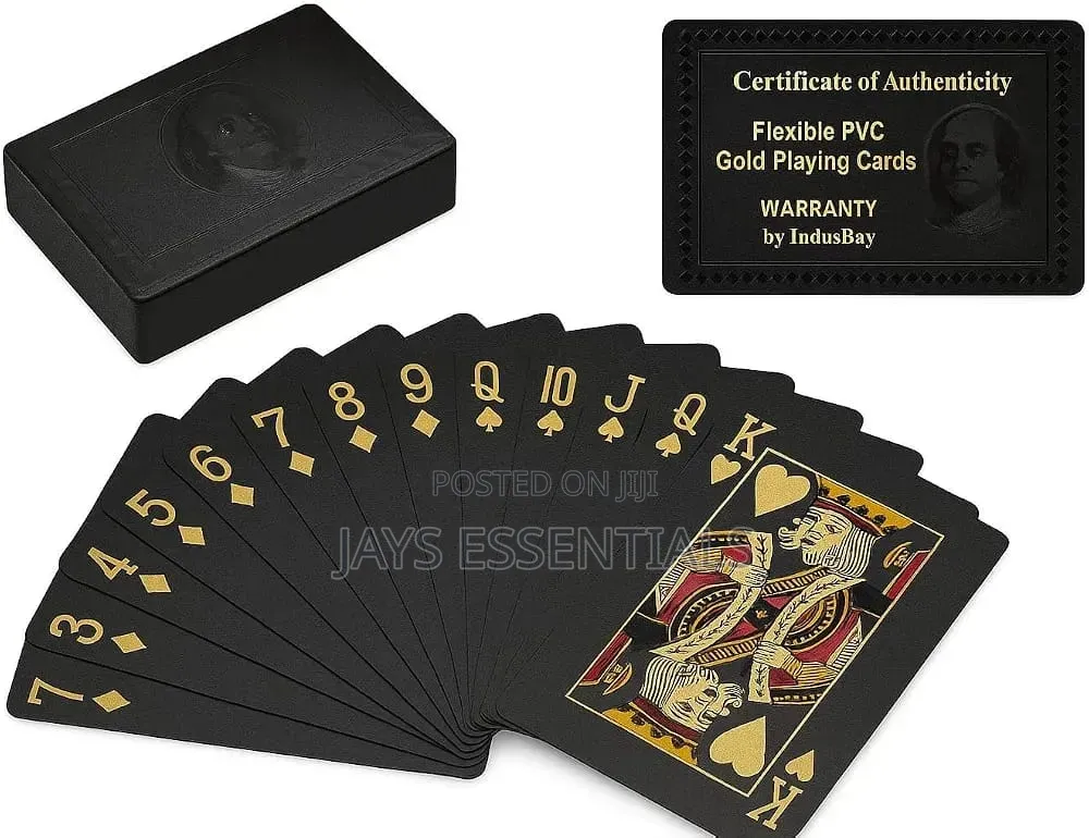 Themed Plastic Poker Cards (Black , Red , Gold , Red , Dollar)
