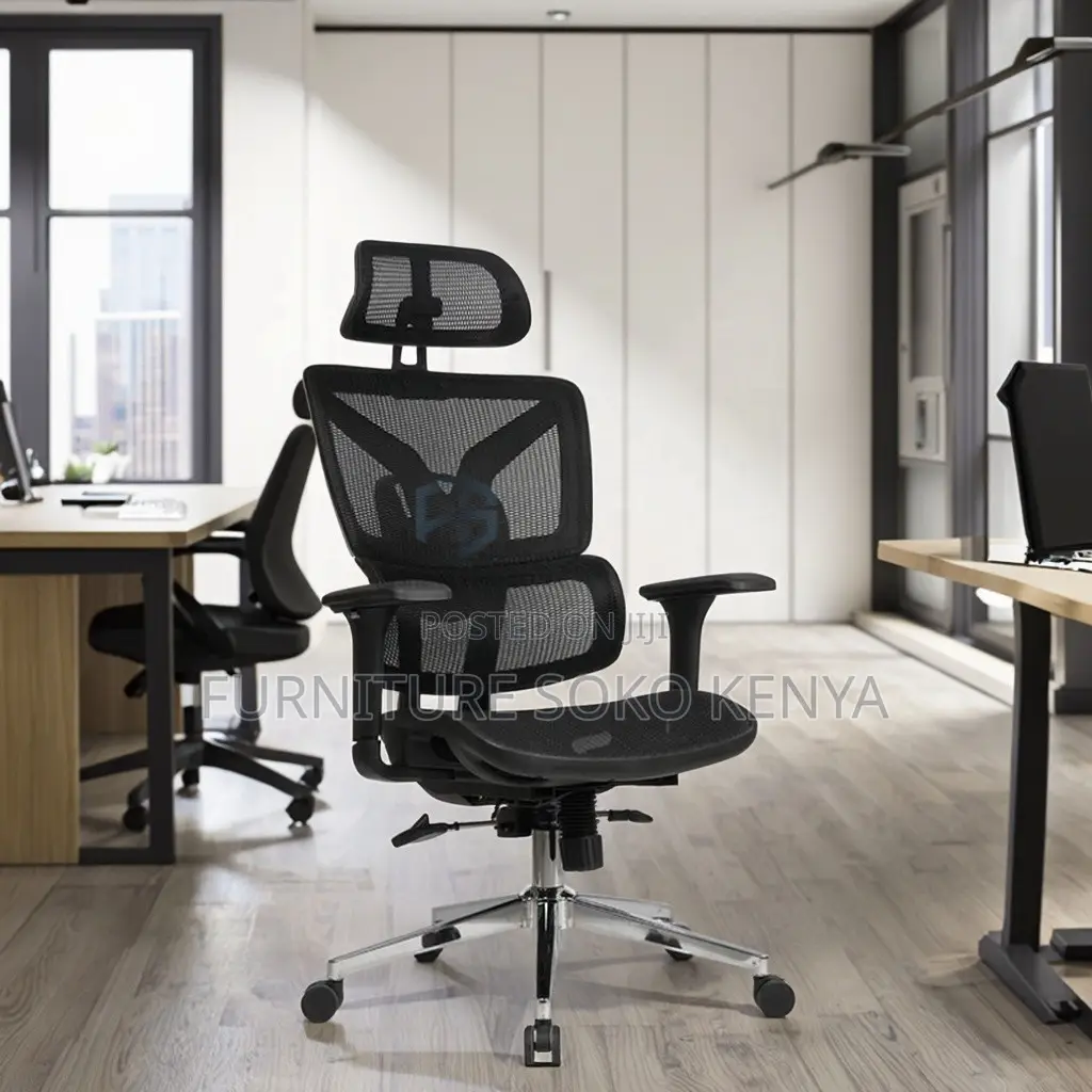 Office Chair : Breathable Black Mesh Backrest Office Chairs