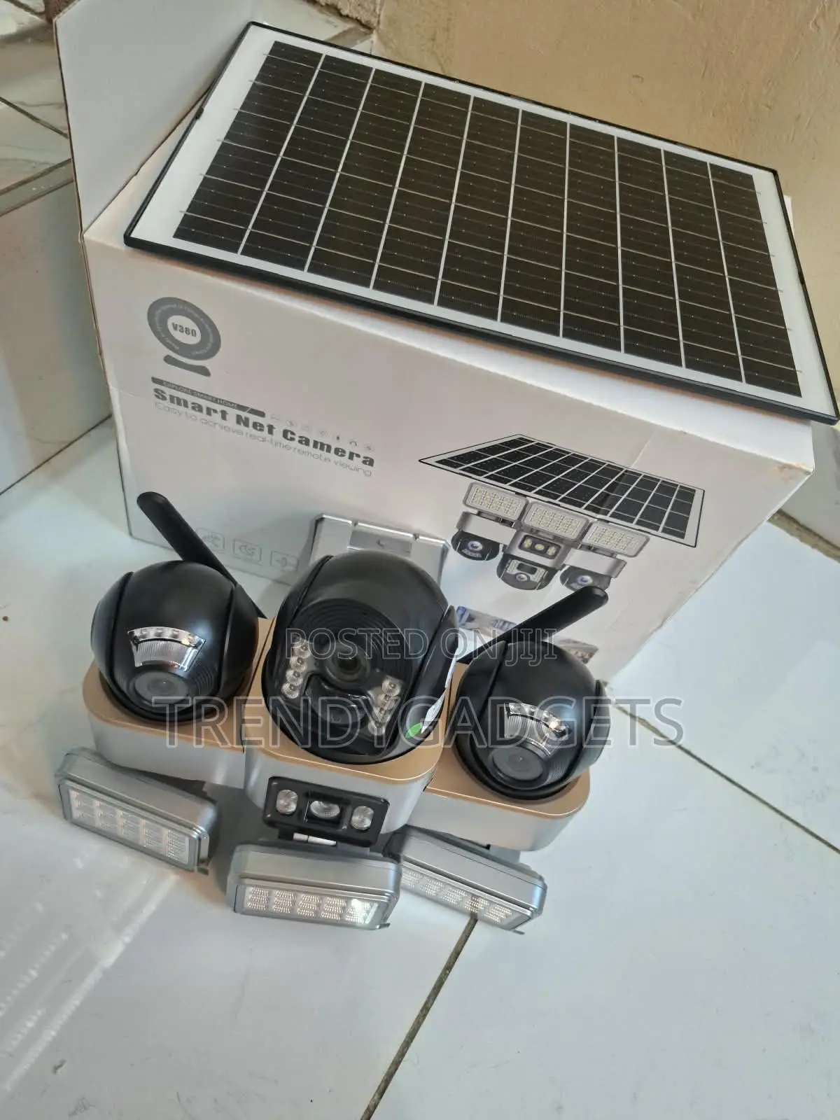 Triple Lens Outdoor Solar CCTV Camera With Two-Way Audio