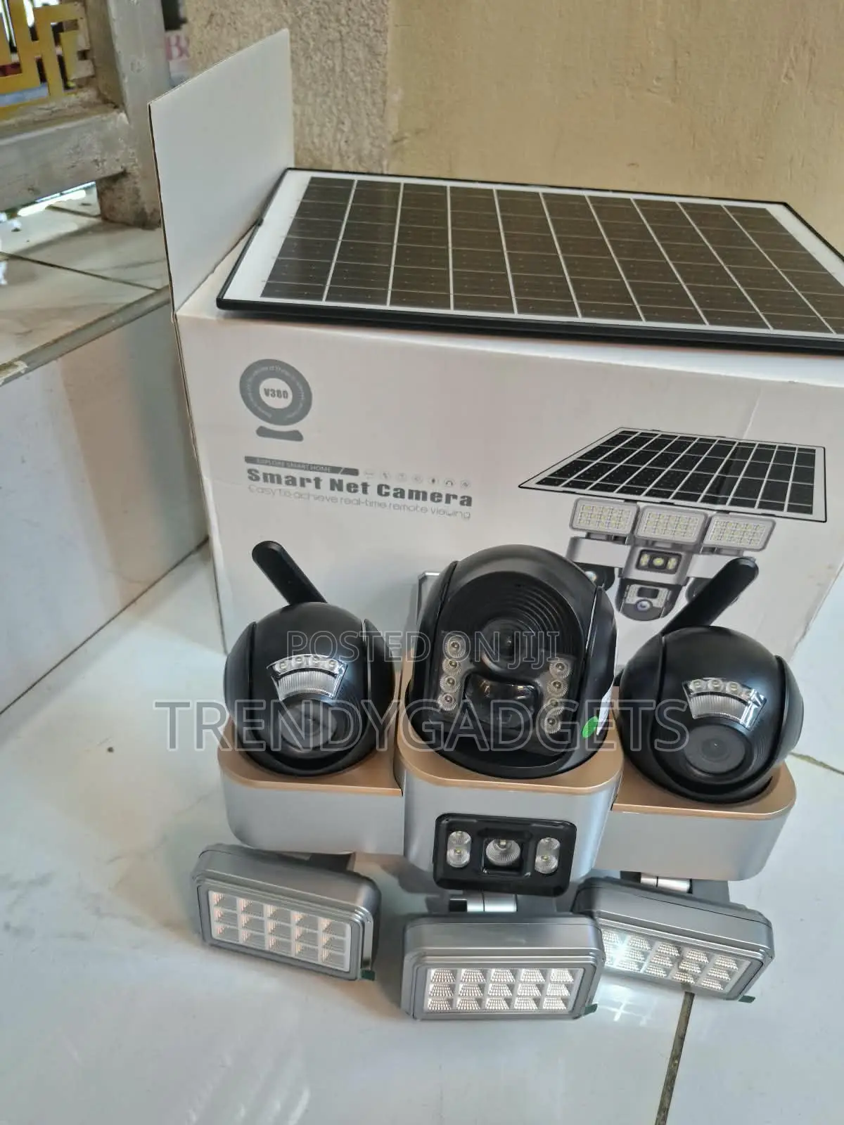 Triple Lens Outdoor Solar CCTV Camera With Two-Way Audio