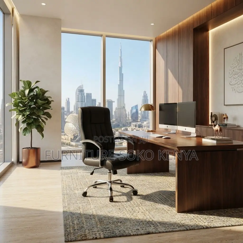 Office Chair; High Back Leather Executive Office Diplomats Chair