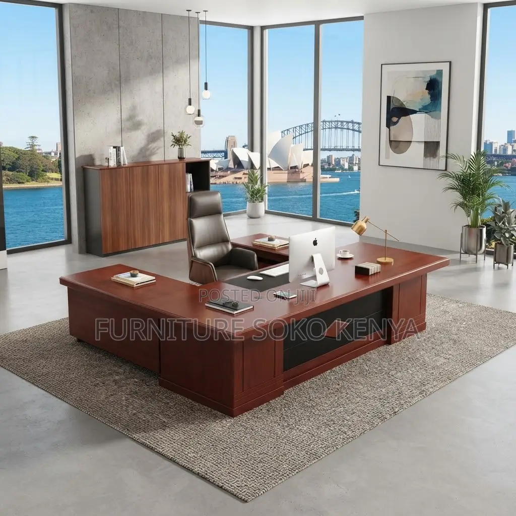 Office Desk; 1.8M Mahogany Executive Office Table