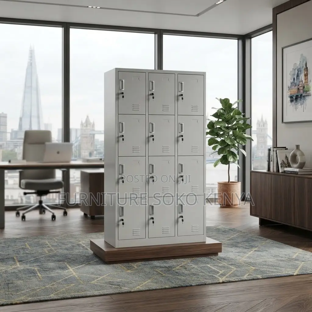 Office Cabinet; 15-Locker Metallic Stuff Office Cabinet