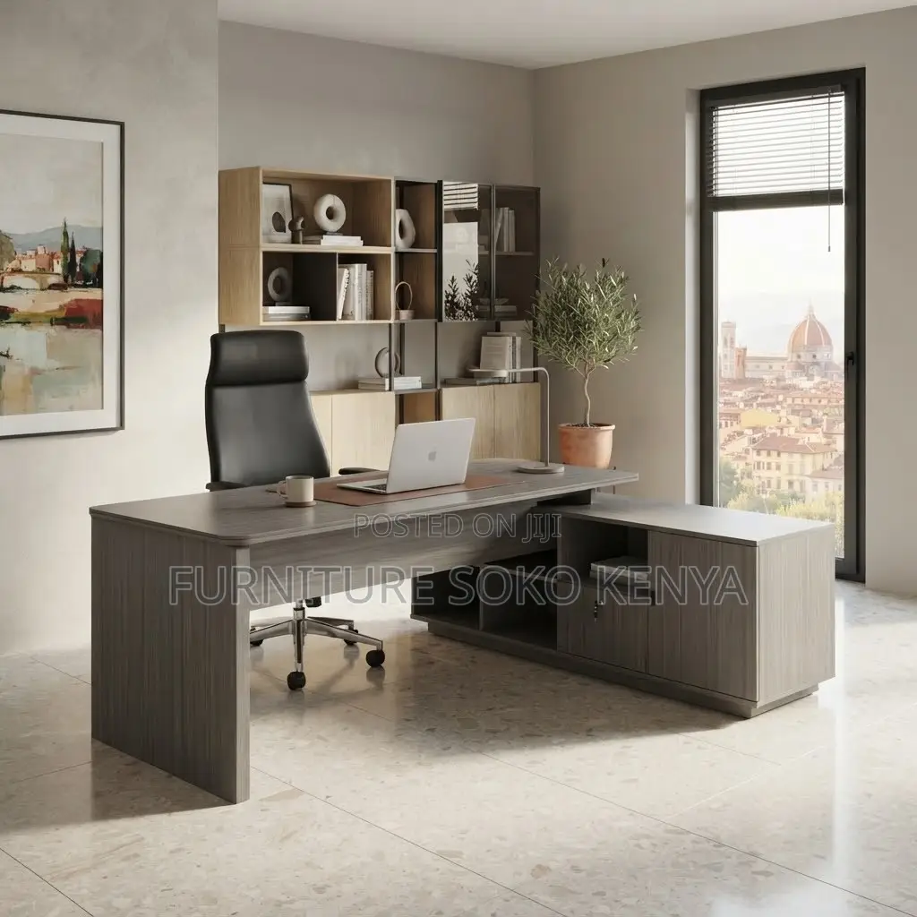 Office Desk; 1600mm Executive L-Shape Desk