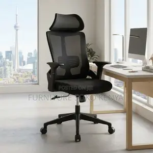 Office Chair; Adjustable High Back Office Lammer Chair With Headrest