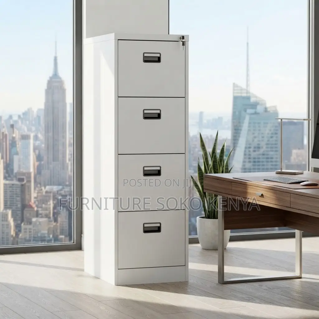 Office Cabinet; Filling Cabinet 4-Drawers With Security Key Lock
