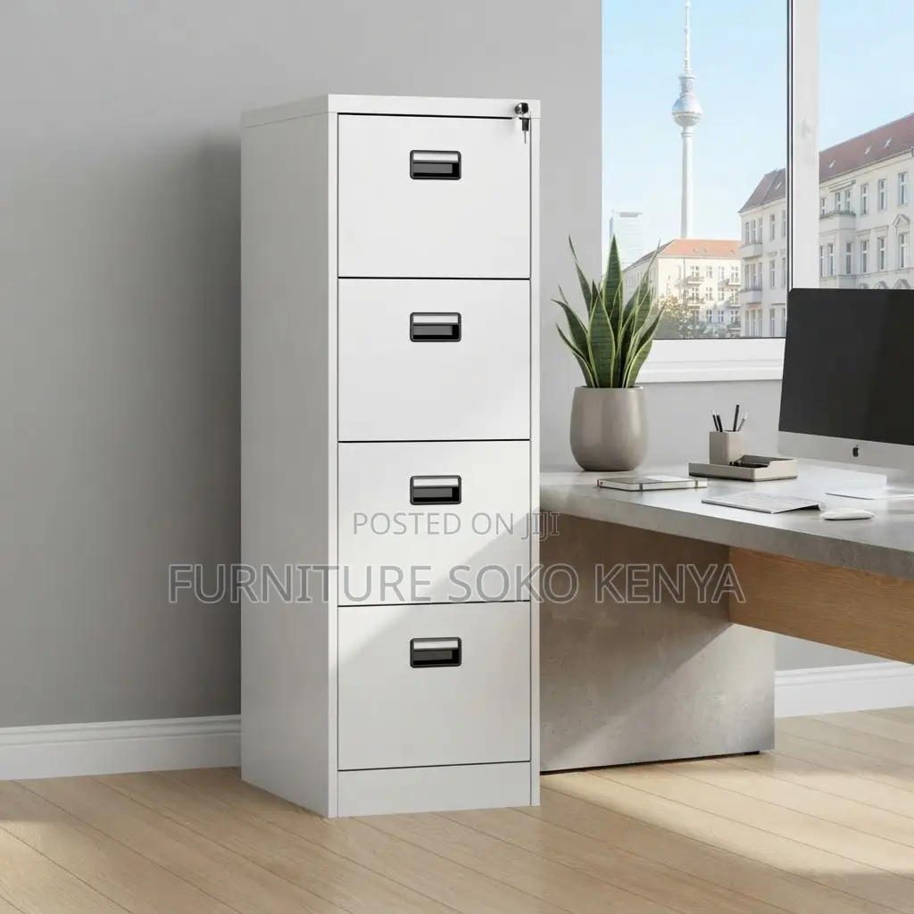 Office Cabinet; Filling Cabinet 4-Drawers With Security Key Lock