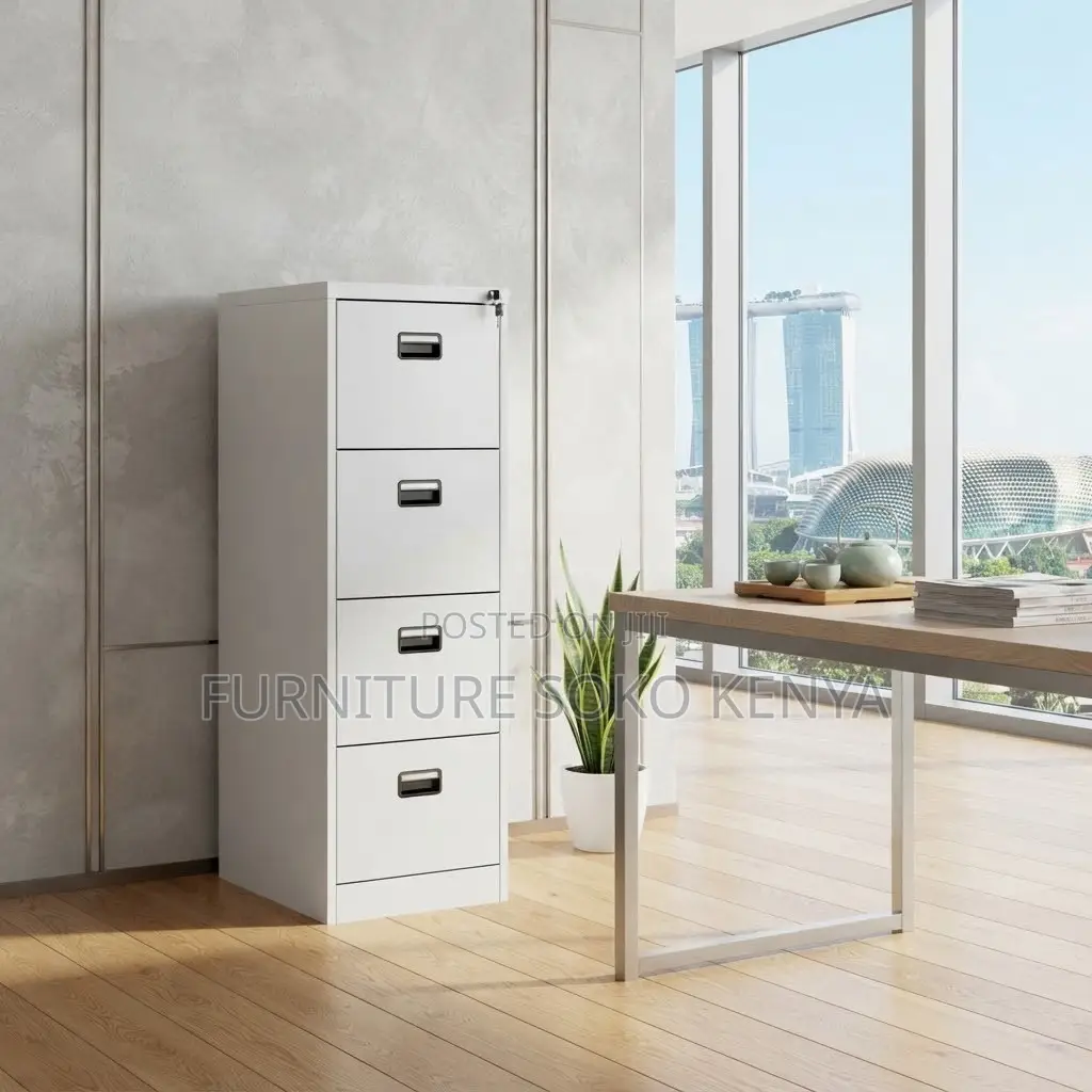 Office Cabinet; Filling Cabinet 4-Drawers With Security Key Lock
