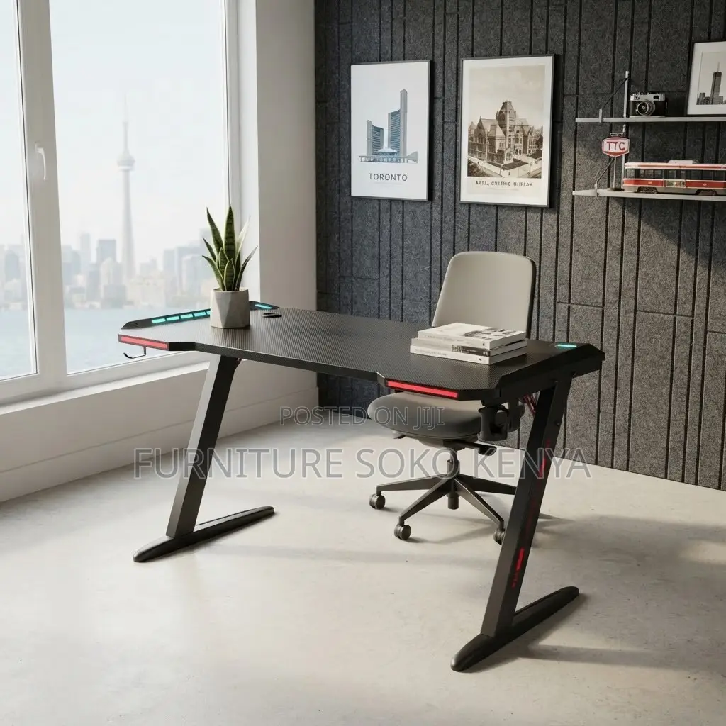 Office Desk; Modern Straight Gaming Desk
