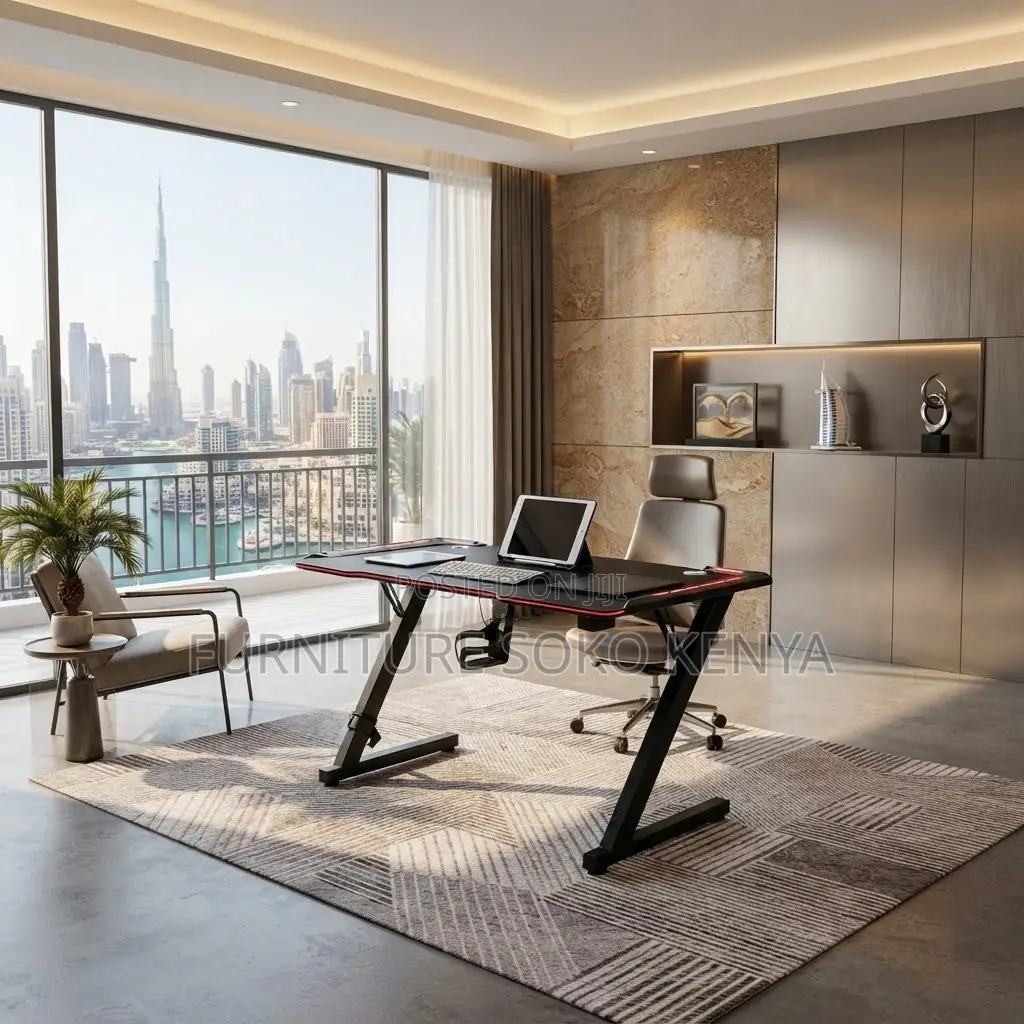 Office Desk; Modern Straight Gaming Desk