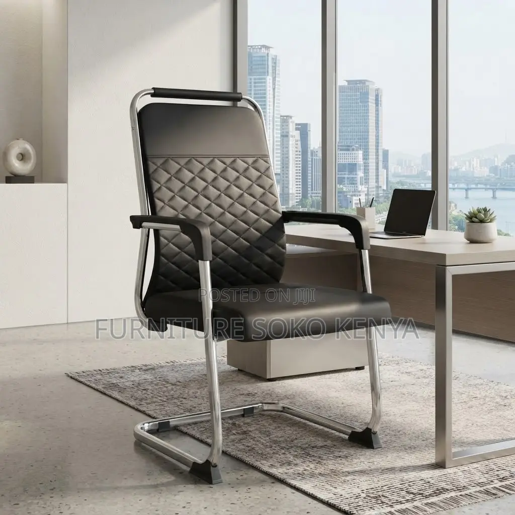 Office Chair : Ergonomic Reception Guest Chair With High Backrest