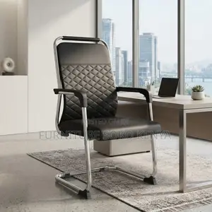 Office Chair : Ergonomic Reception Guest Chair With High Backrest