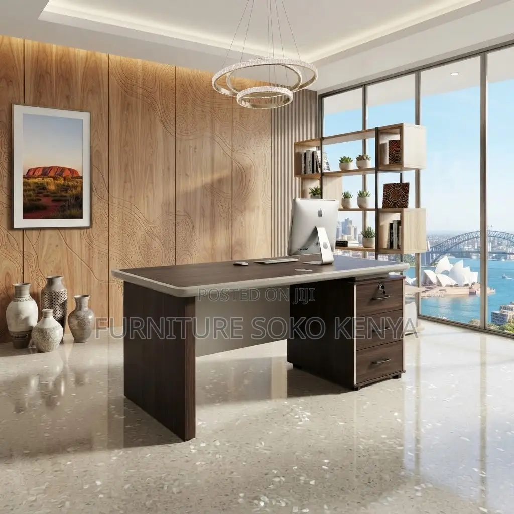 Office Desk:1400mm Office Modern Desk Set With Drawers
