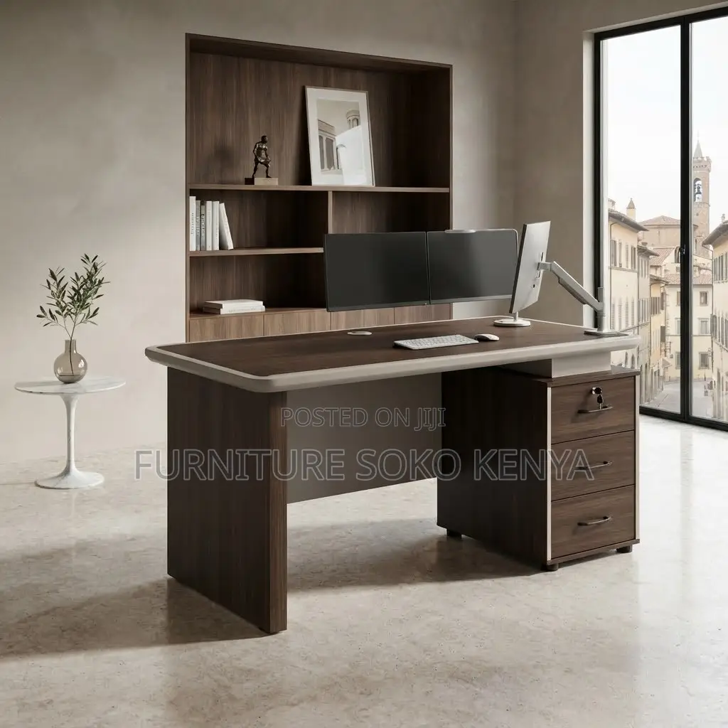 Office Desk:1400mm Office Modern Desk Set With Drawers