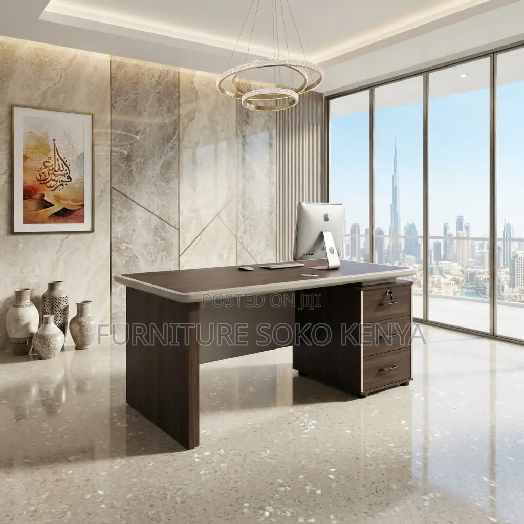 Office Desk:1400mm Office Modern Desk Set With Drawers