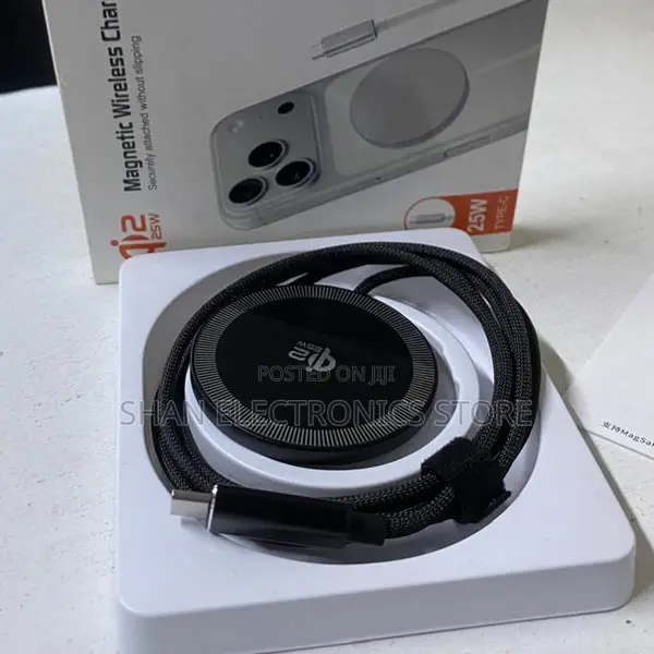 Q12 Slim Magnetic Phone Charger With Portable Type C Cable