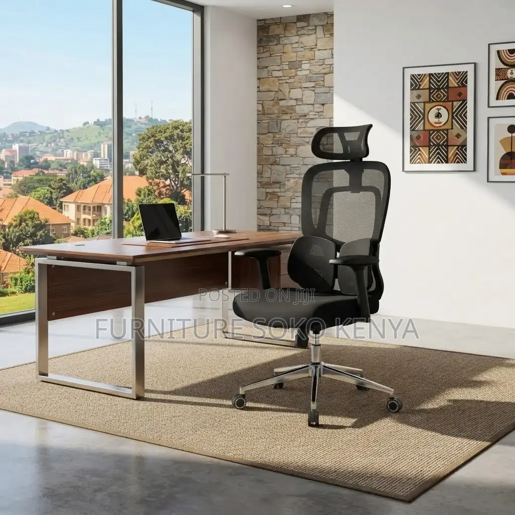 Office Chair : Orthopedic Ergonomic High Reclining Backrest Chair