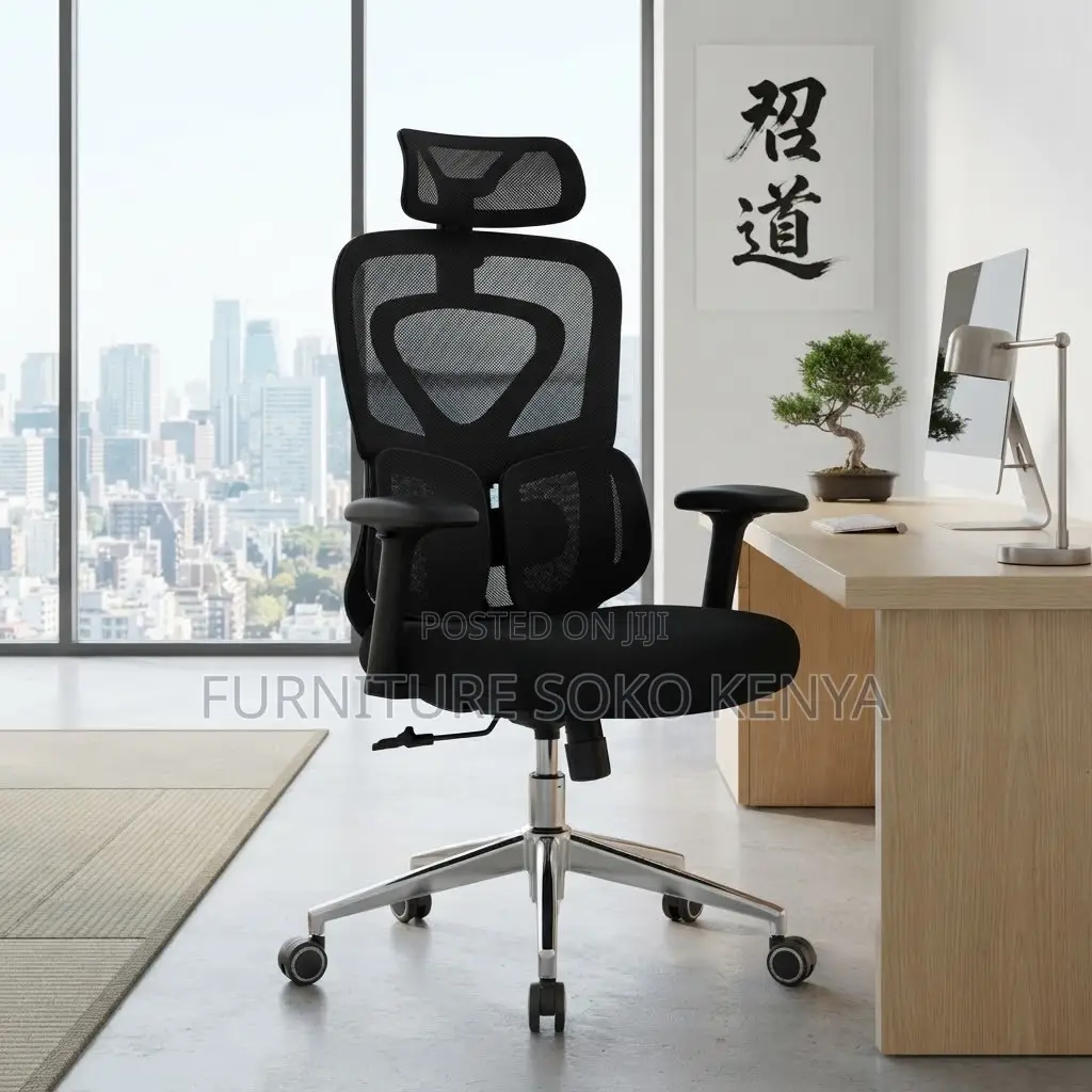 Office Chair : Orthopedic Ergonomic High Reclining Backrest Chair
