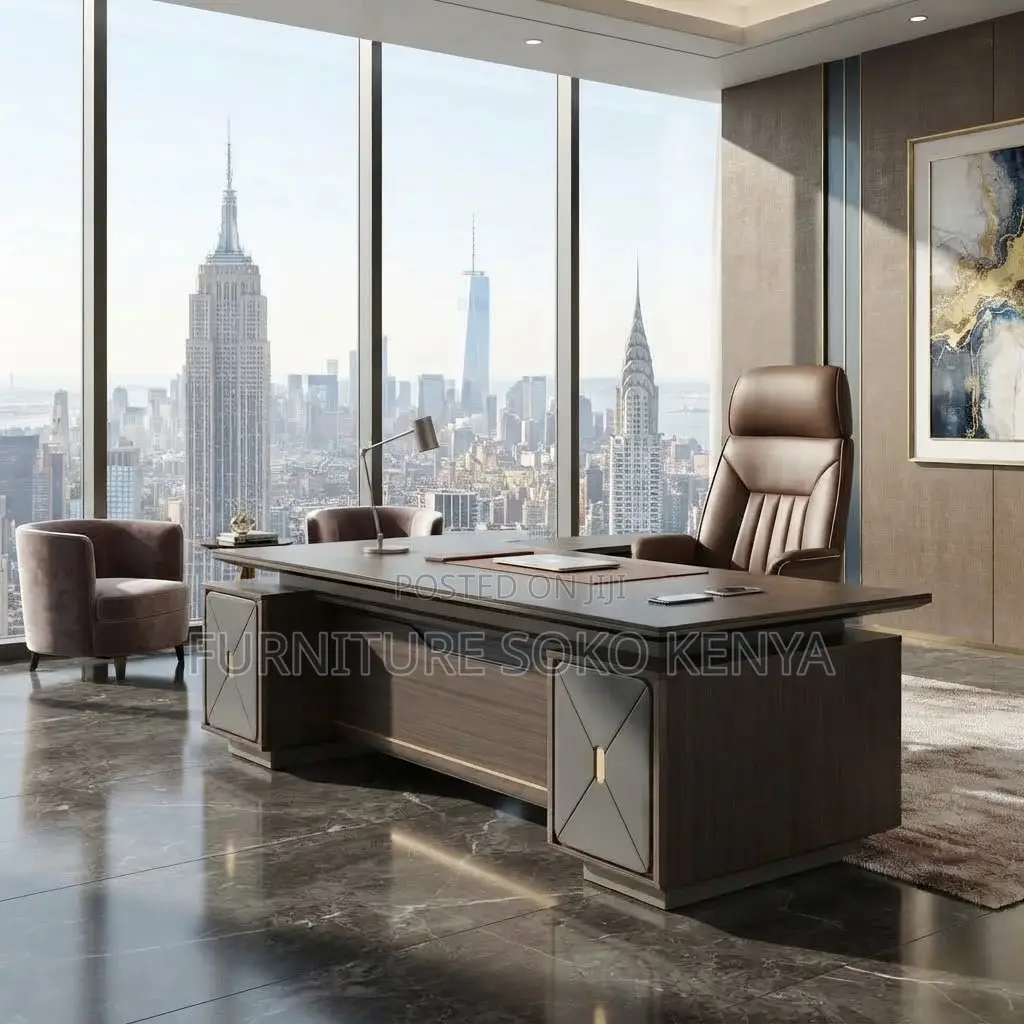 Executive Office Desk : 1800MM Executive L-Shaped Work Table