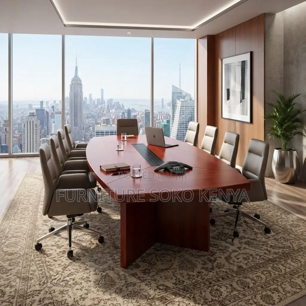 Office Table : Office 3-Meter Mahogany Boardroom Table