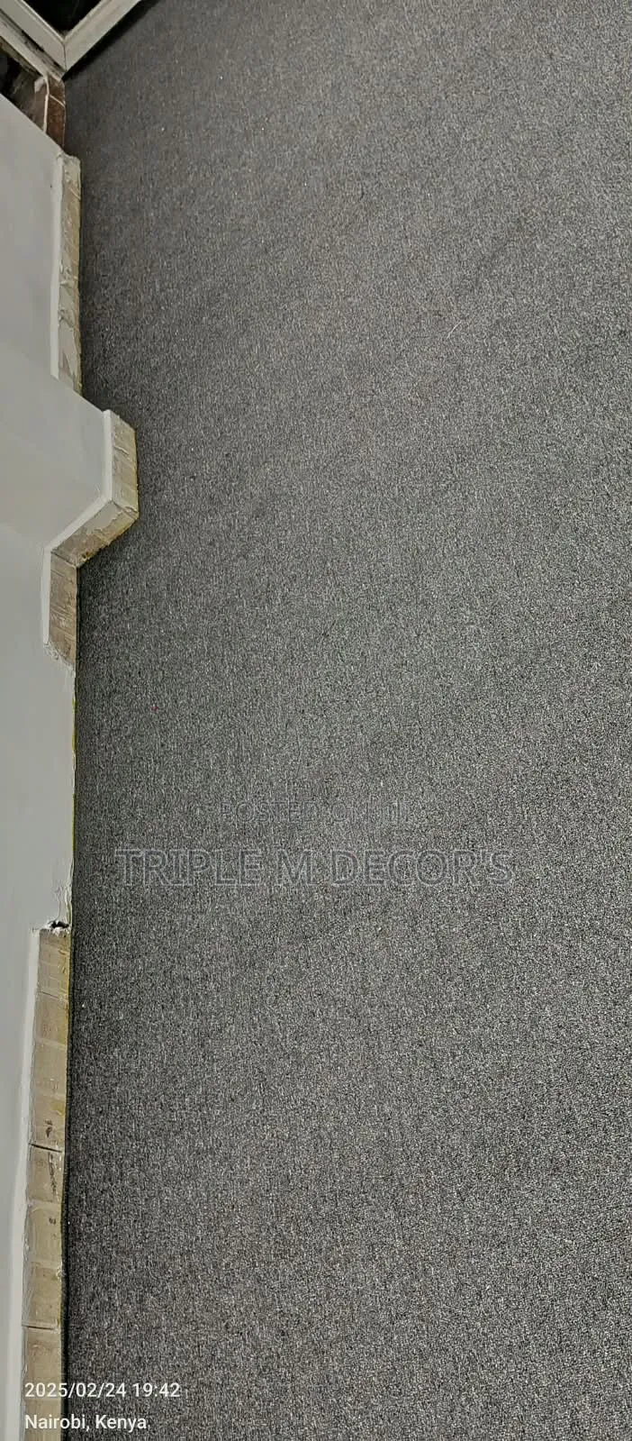 Plain Light Grey Office Wall to Wall Delta 4mm Carpet