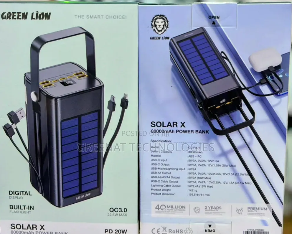 Green Lion Solar X 80,000mAh Power Bank