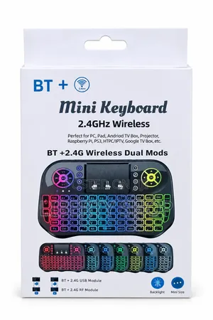 Universal TV Remote Control With Backlight and Mini Wireless Keyboard