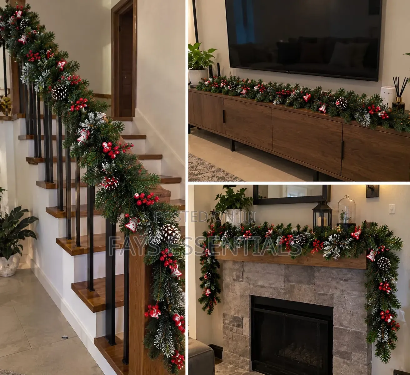 Pre Decorated Christmas Garland