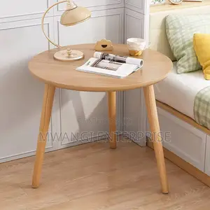Minimalist Nordic Coffee Side Table 50x50cm Single Layer - Brown