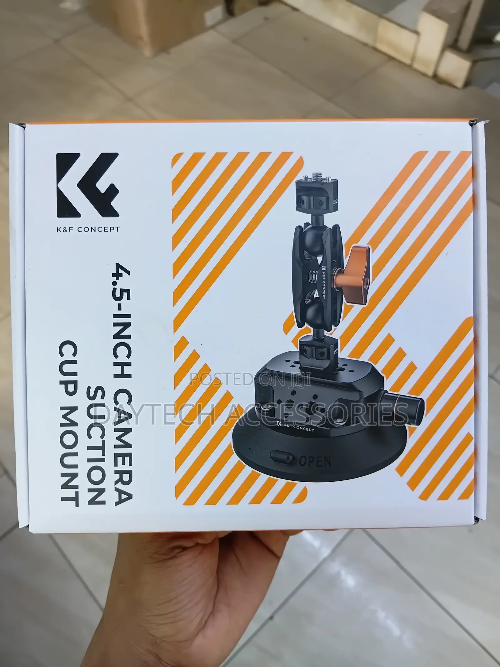 K&F Concept 4.5-Inch Camera Suction Cup Mount - Black