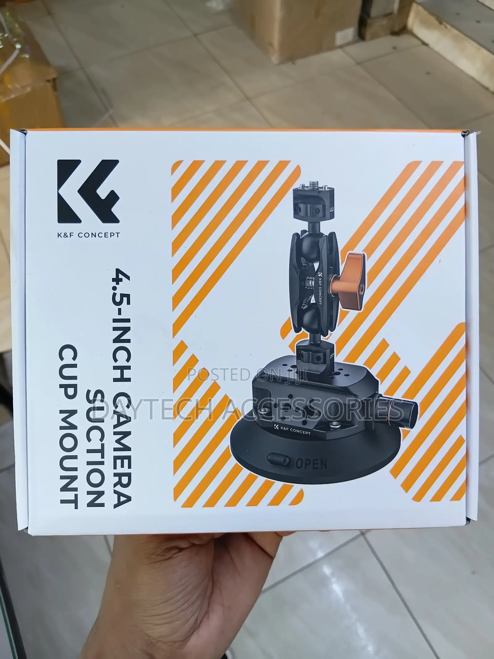 K&F Concept 4.5-Inch Camera Suction Cup Mount - Black