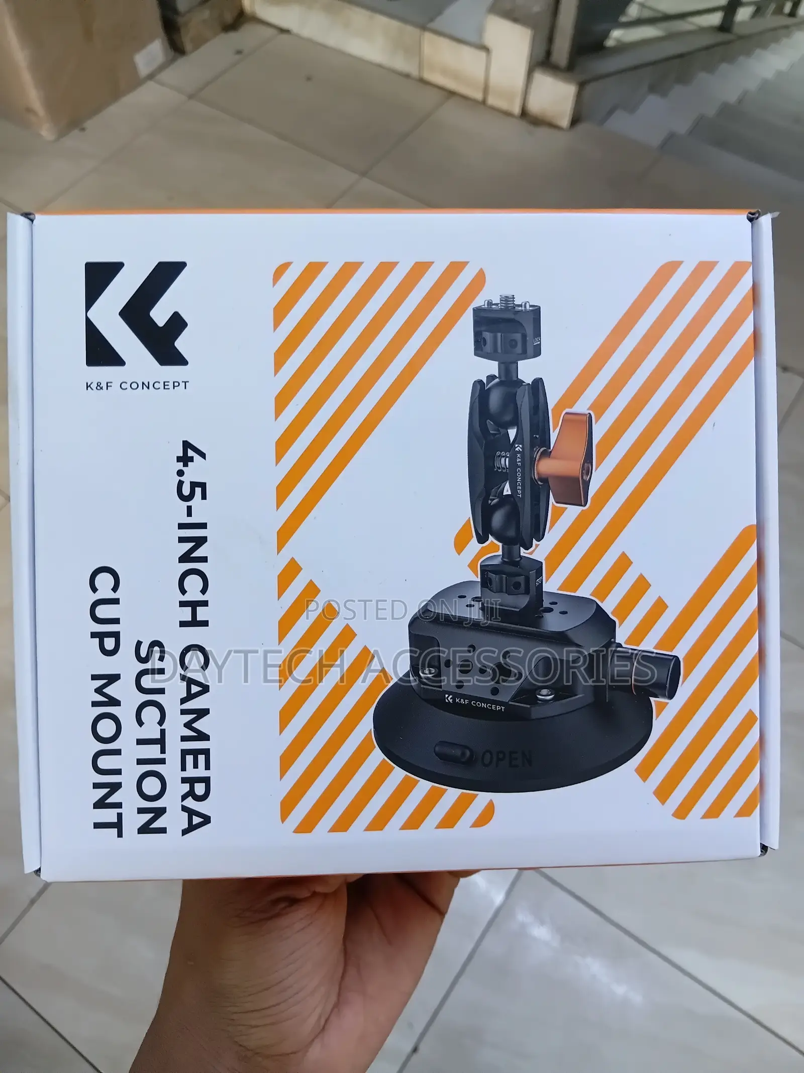 K&F Concept 4.5-Inch Camera Suction Cup Mount - Black