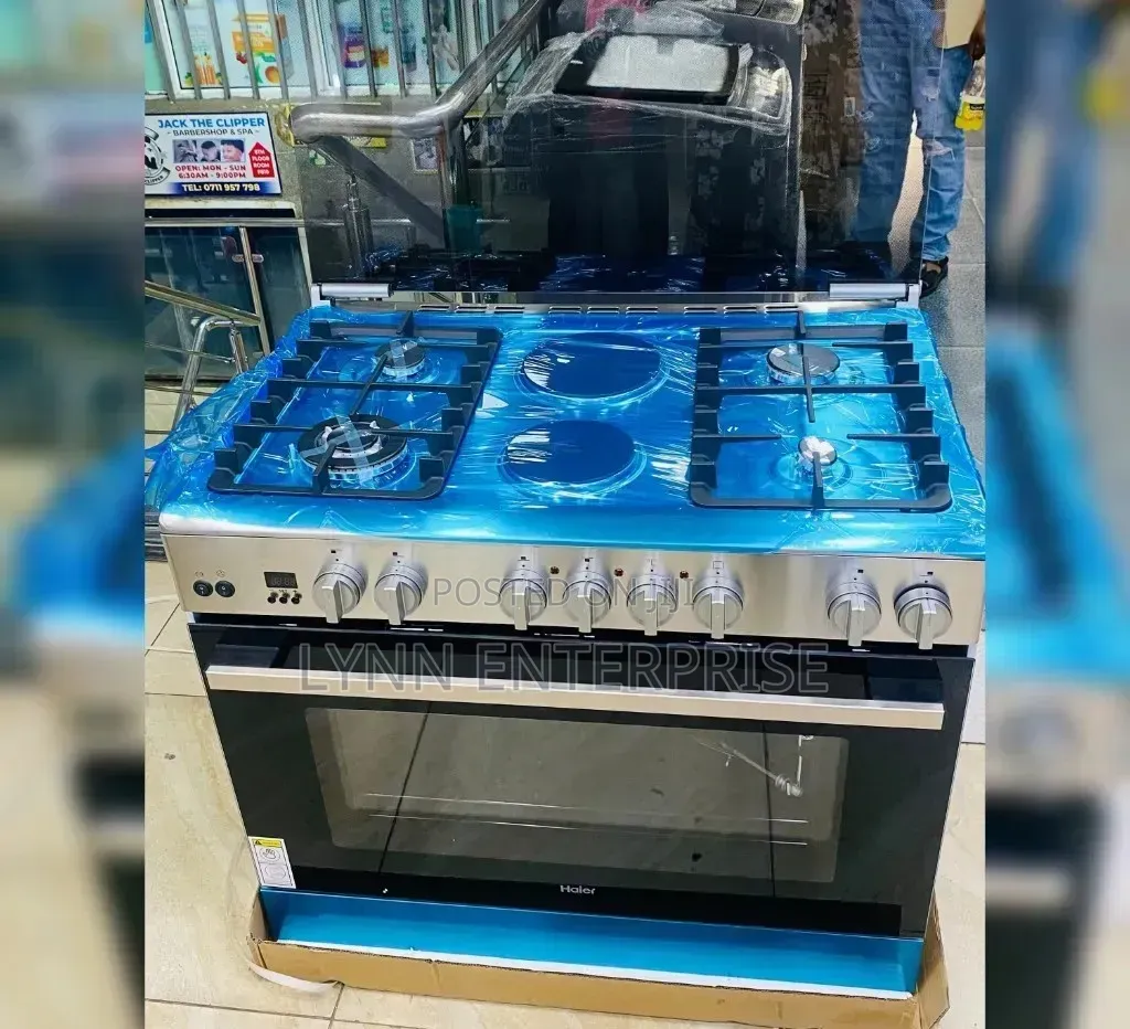 Haier 4+2 60*90 Standing Cooker With Electric Oven HCR6042EDS