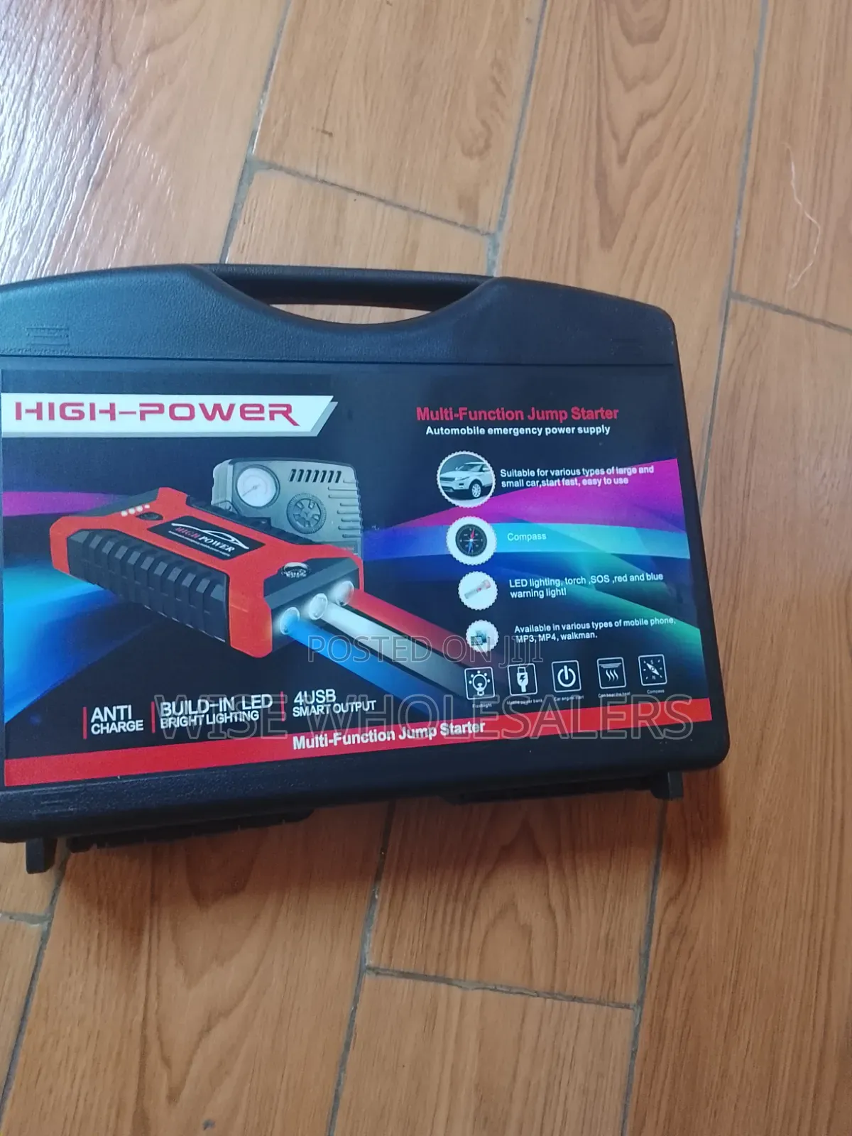 High-Power Multi-Function Car Jump Starter With Air Compressor