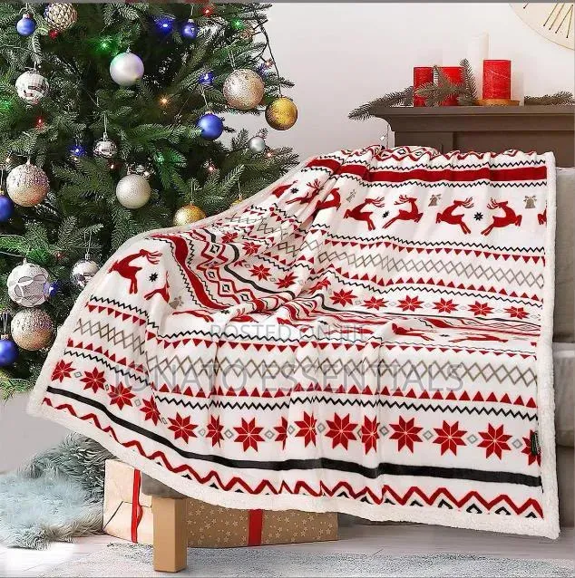 Soft Christmas Throw Blanket Sherpa Warm Fleece Cover 150x200cm