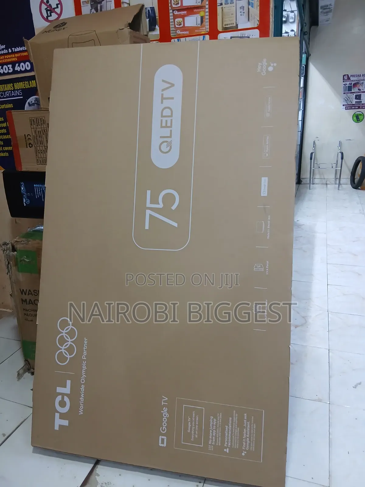TCL 75" Qled Google 4K Smart Frameless Television