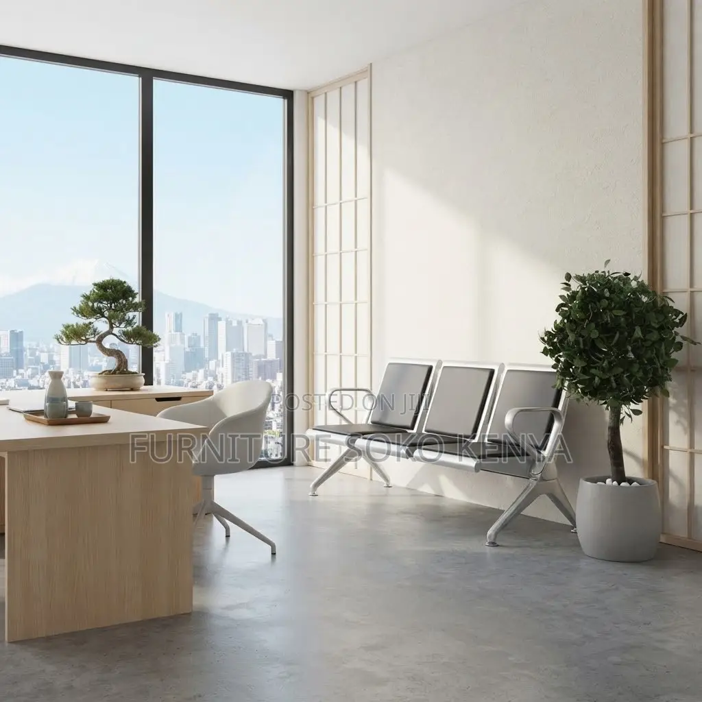 Benches; 3-Seater Padded Airport Guest Bench.