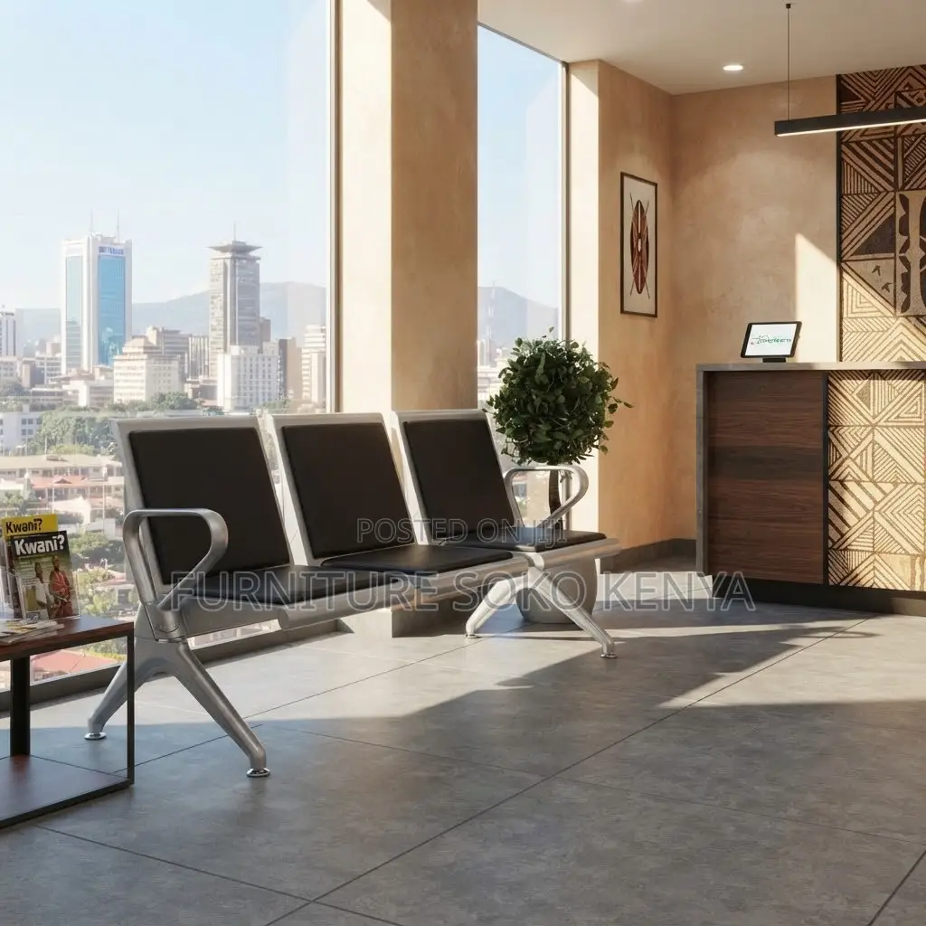 Benches; 3-Seater Padded Airport Guest Bench.