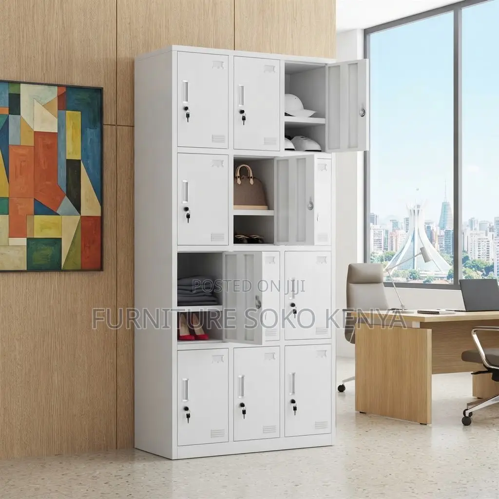 Office Cabinet; Heavy Duty Office Locker Storage Cabinet-12 Door