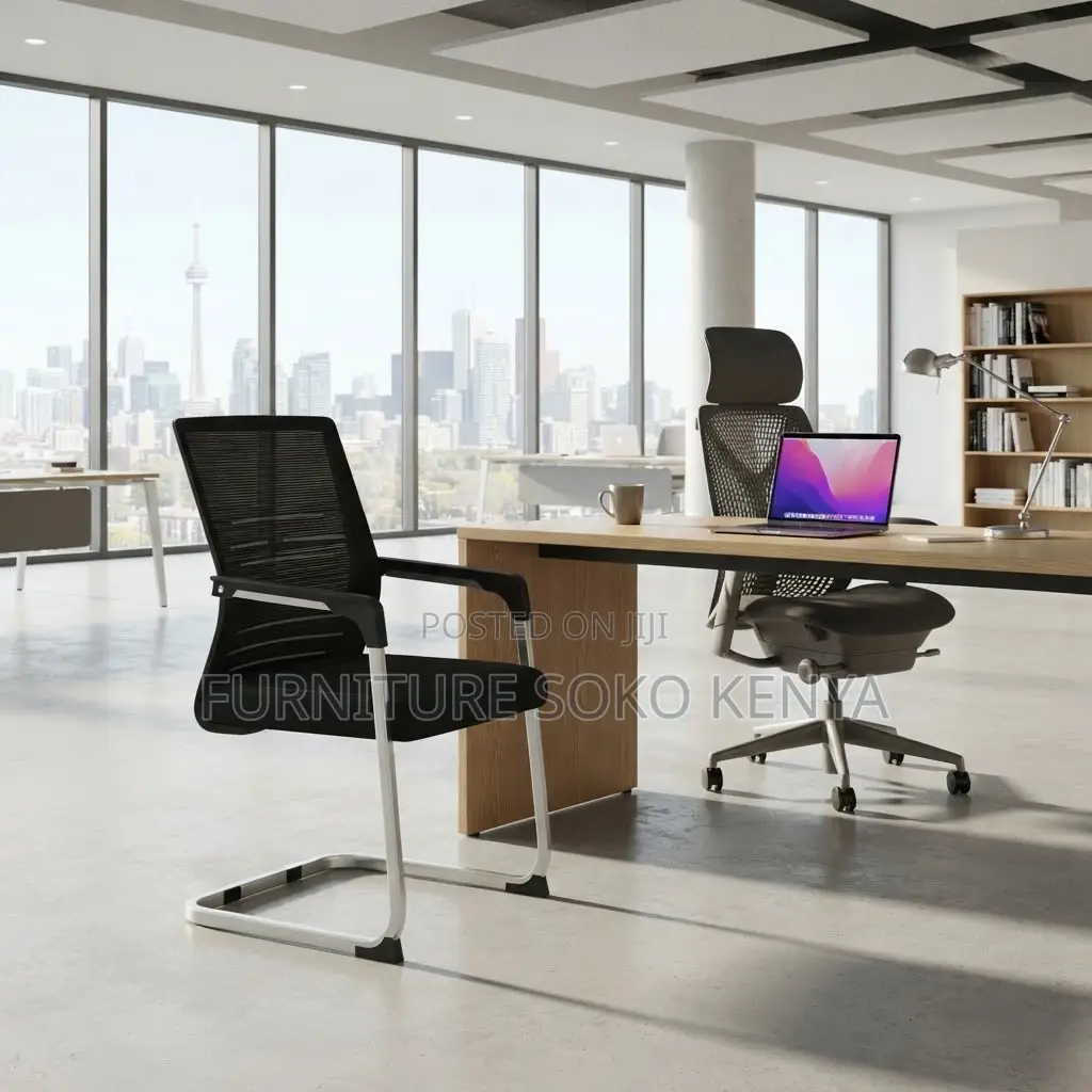 Office Chairs: Simple Style Steel Frame Visitor Office Chair