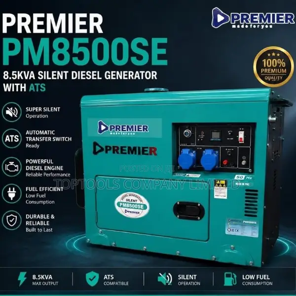 Premier Diesel Generator Pm10000se 10.5kva With ATS
