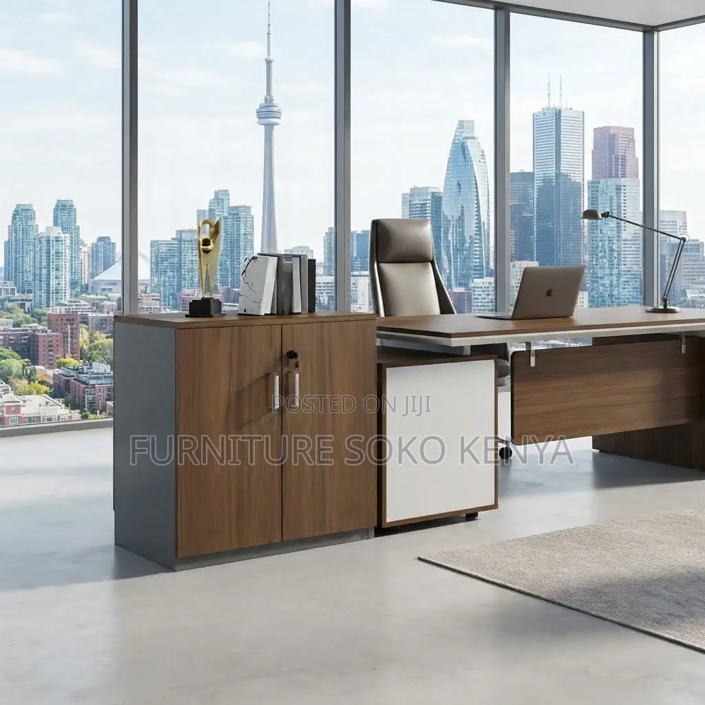 Office Cabinet; 2-Door Credenza Filling Wooden Office Cabinet