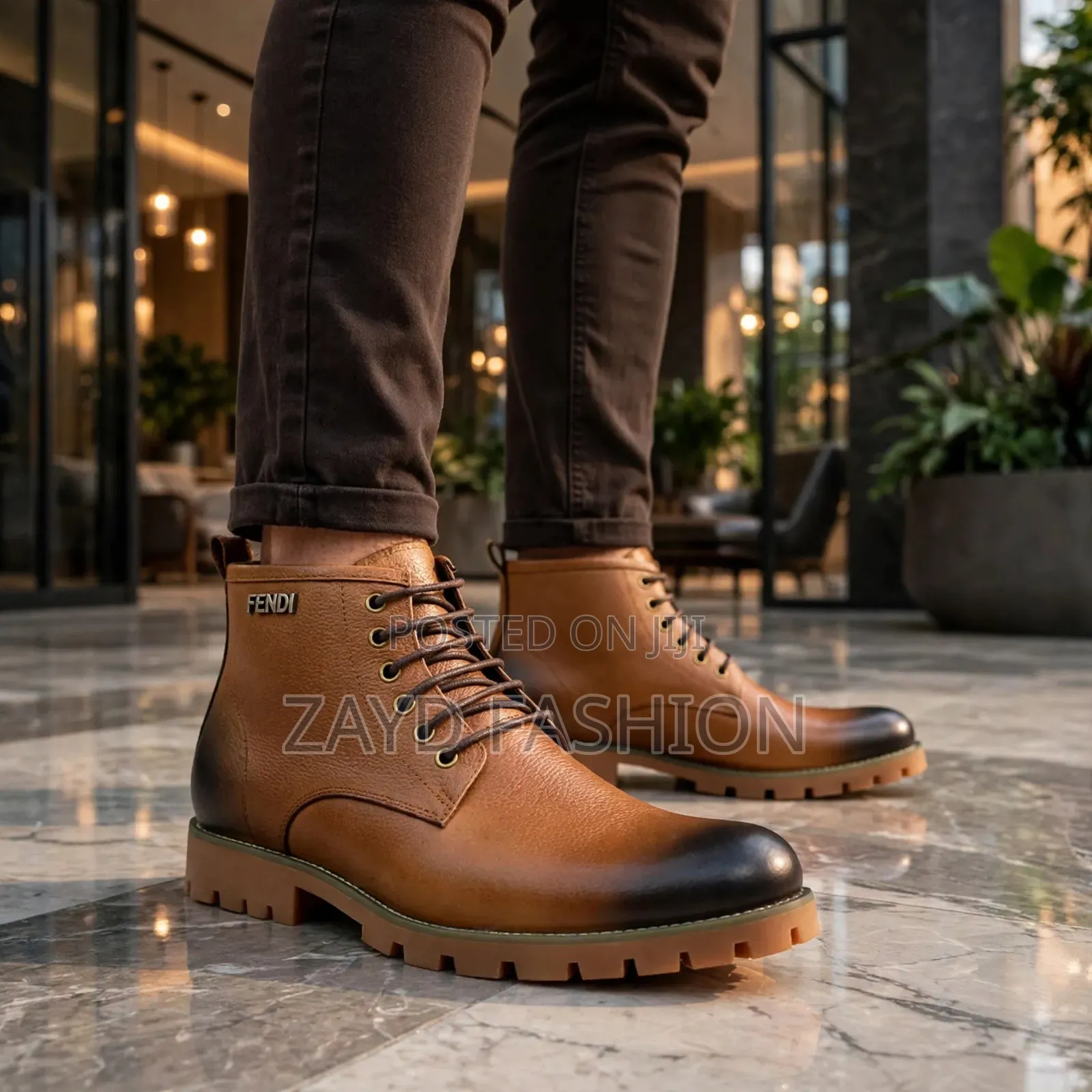 Fendi Brown Leather Boots