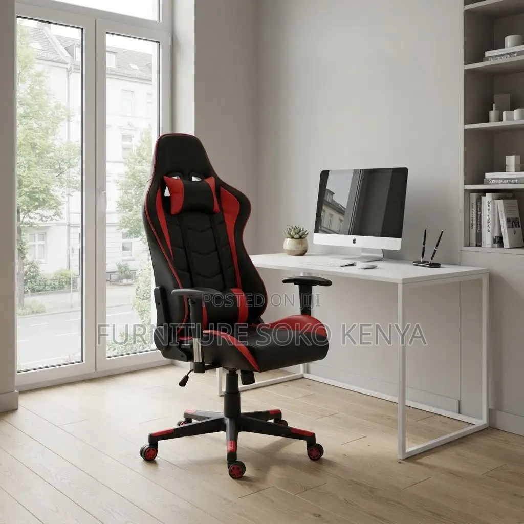 Modern Gaming Chair : Executive Classic Red Gamers Streaming Chair