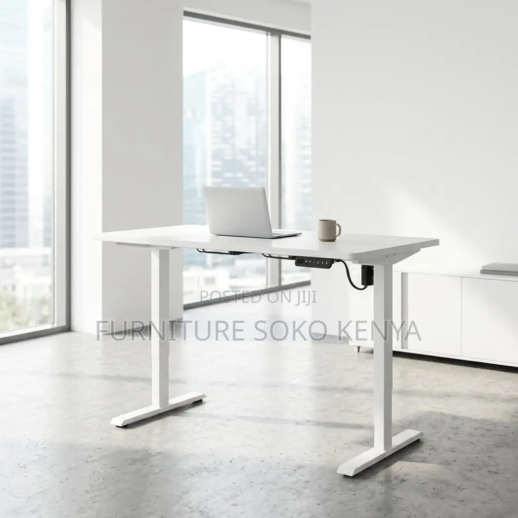 Office Desk : 1.2M Electric Height-Adjustable Office Desk