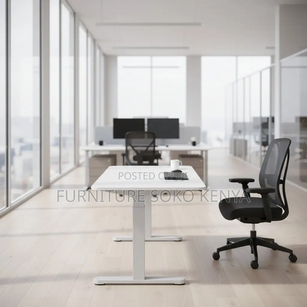 Office Desk : 1.2M Electric Height-Adjustable Office Desk